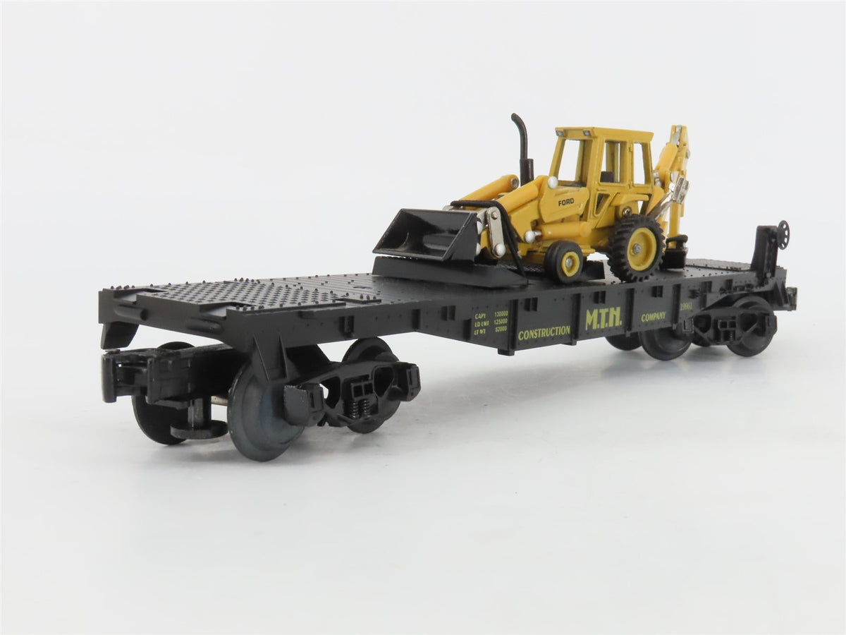 O Gauge 3-Rail MTH Rail King RK-7606L Construction Flat Car #19961 w/ Backhoe