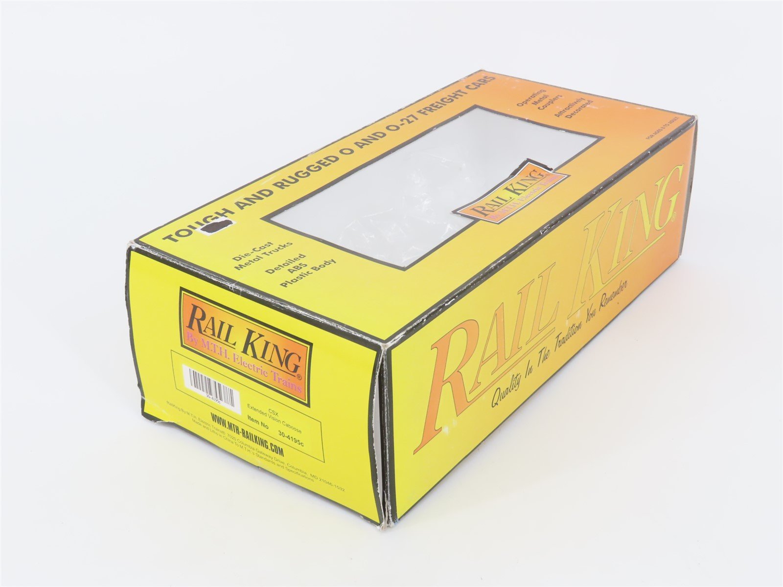 O Gauge 3-Rail MTH Rail King 30-4195c CSX CSXT Extended Vision Caboose #903154