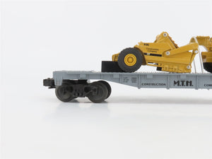 O Gauge 3-Rail MTH Rail King 30-7616 MTH Flat Car #19981 w/ ERTL Earth Mover