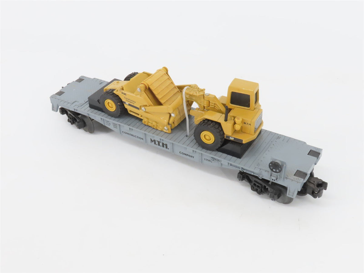 O Gauge 3-Rail MTH Rail King 30-7616 MTH Flat Car #19981 w/ ERTL Earth Mover