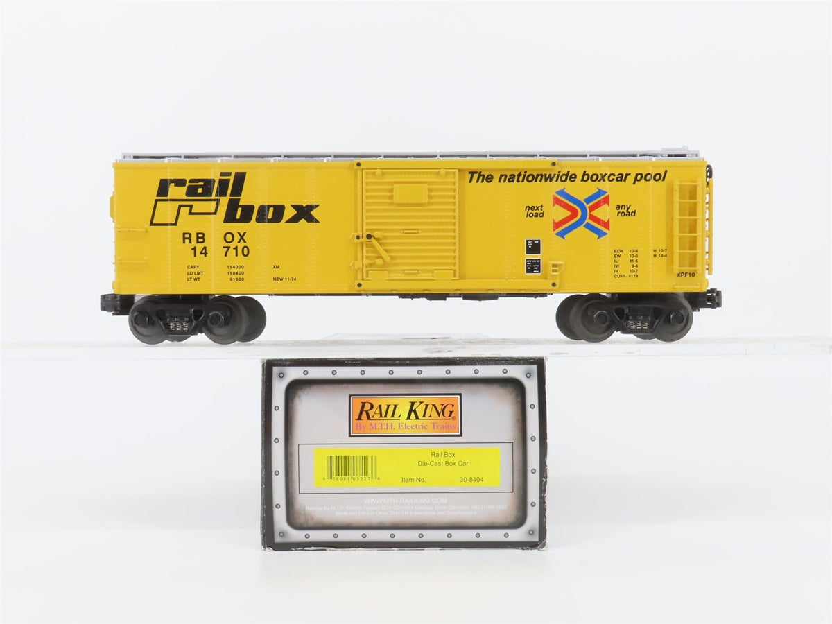 O Gauge 3-Rail MTH Rail King 30-8404 RBOX Rail Box Die-Cast Box Car #14710