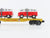 O Gauge 3-Rail MTH Rail King 30-76033 UP Union Pacific Flat Car W/ VW Vans #1965