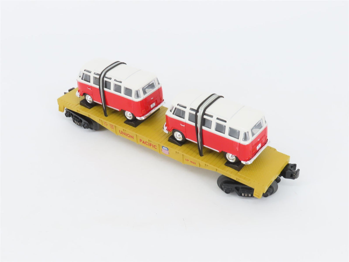 O Gauge 3-Rail MTH Rail King 30-76033 UP Union Pacific Flat Car W/ VW Vans #1965
