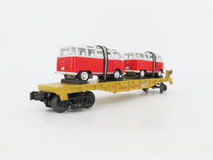 O Gauge 3-Rail MTH Rail King 30-76033 UP Union Pacific Flat Car W/ VW Vans #1965
