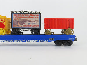 O Gauge 3-Rail K-Line 6-22656 RBBX Ringling Bros Flat Car #66 W/3 Circus Wagons