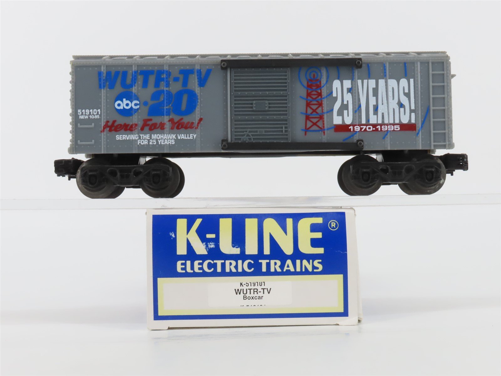 O Gauge 3-Rail K-Line ABC 20 WUTR-TV 25 Years 1970-1995 Boxcar #519101