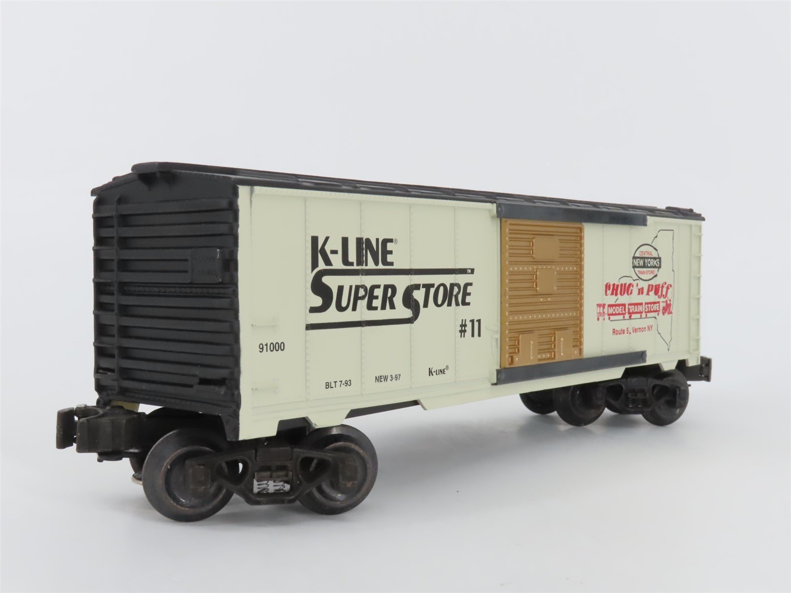 O Gauge 3-Rail K-Line K-9100011 K-Line Superstore Chug 'n Puff Boxcar #11