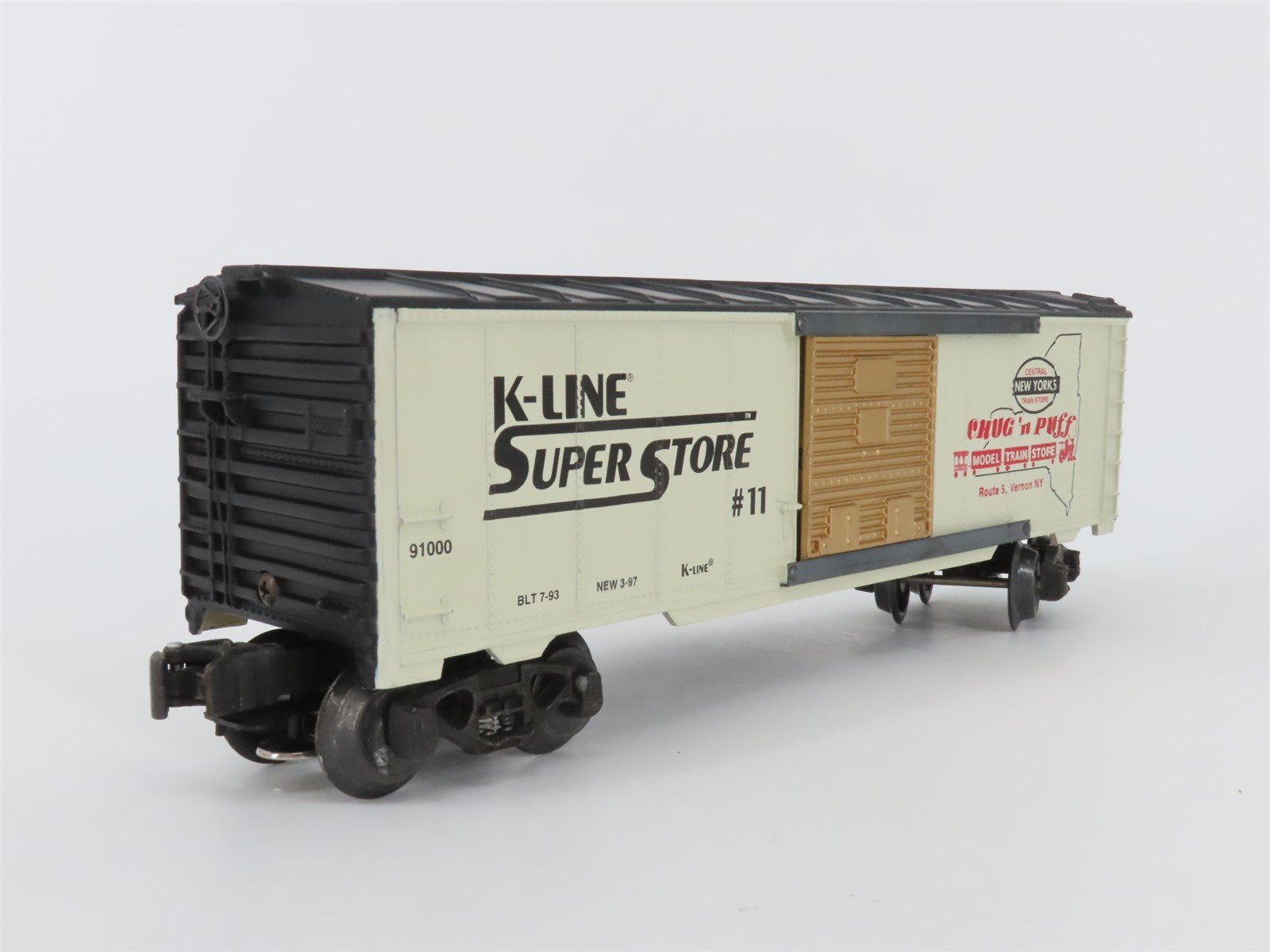 O Gauge 3-Rail K-Line K-9100011 K-Line Superstore Chug 'n Puff Boxcar #11