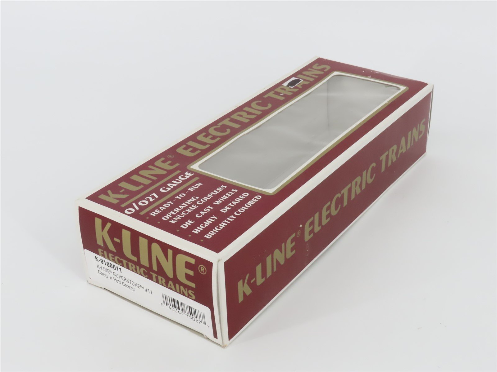 O Gauge 3-Rail K-Line K-9100011 K-Line Superstore Chug 'n Puff Boxcar #11