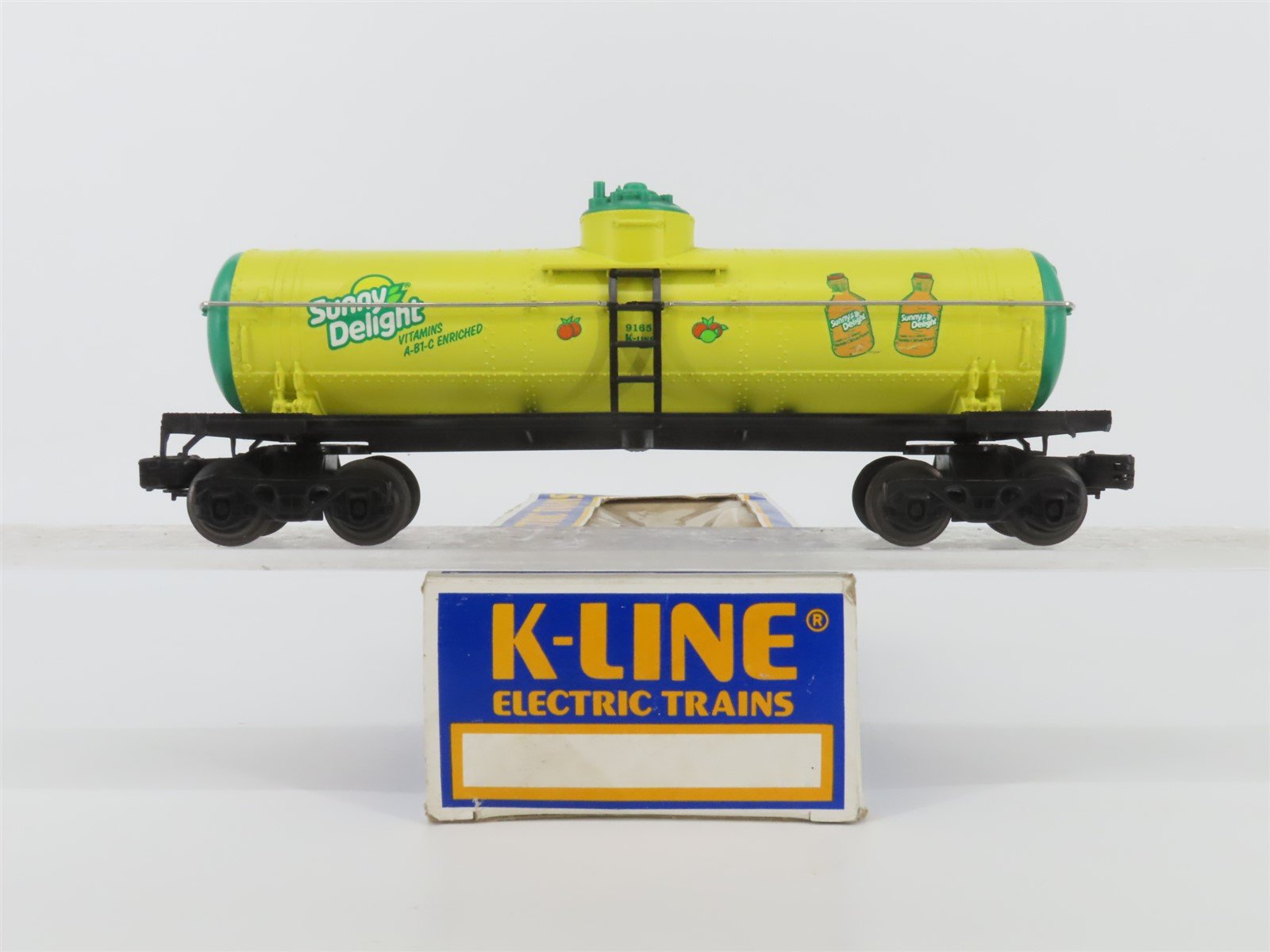 O Gauge 3-Rail K-Line Sunny Delight Single Dome Tank Car #9165
