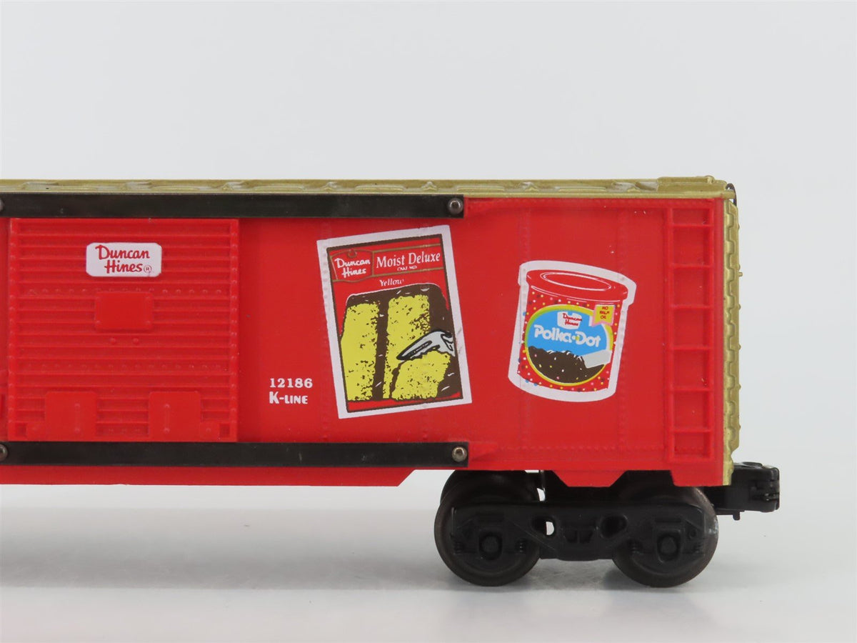 O Gauge 3-Rail K-Line Duncan Hines &quot;Helping You To Bake Your Best&quot; Boxcar 12186