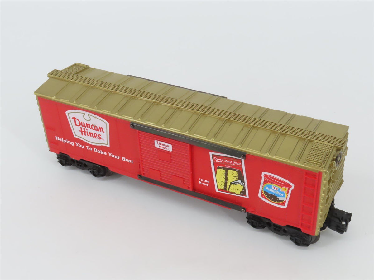 O Gauge 3-Rail K-Line Duncan Hines &quot;Helping You To Bake Your Best&quot; Boxcar 12186