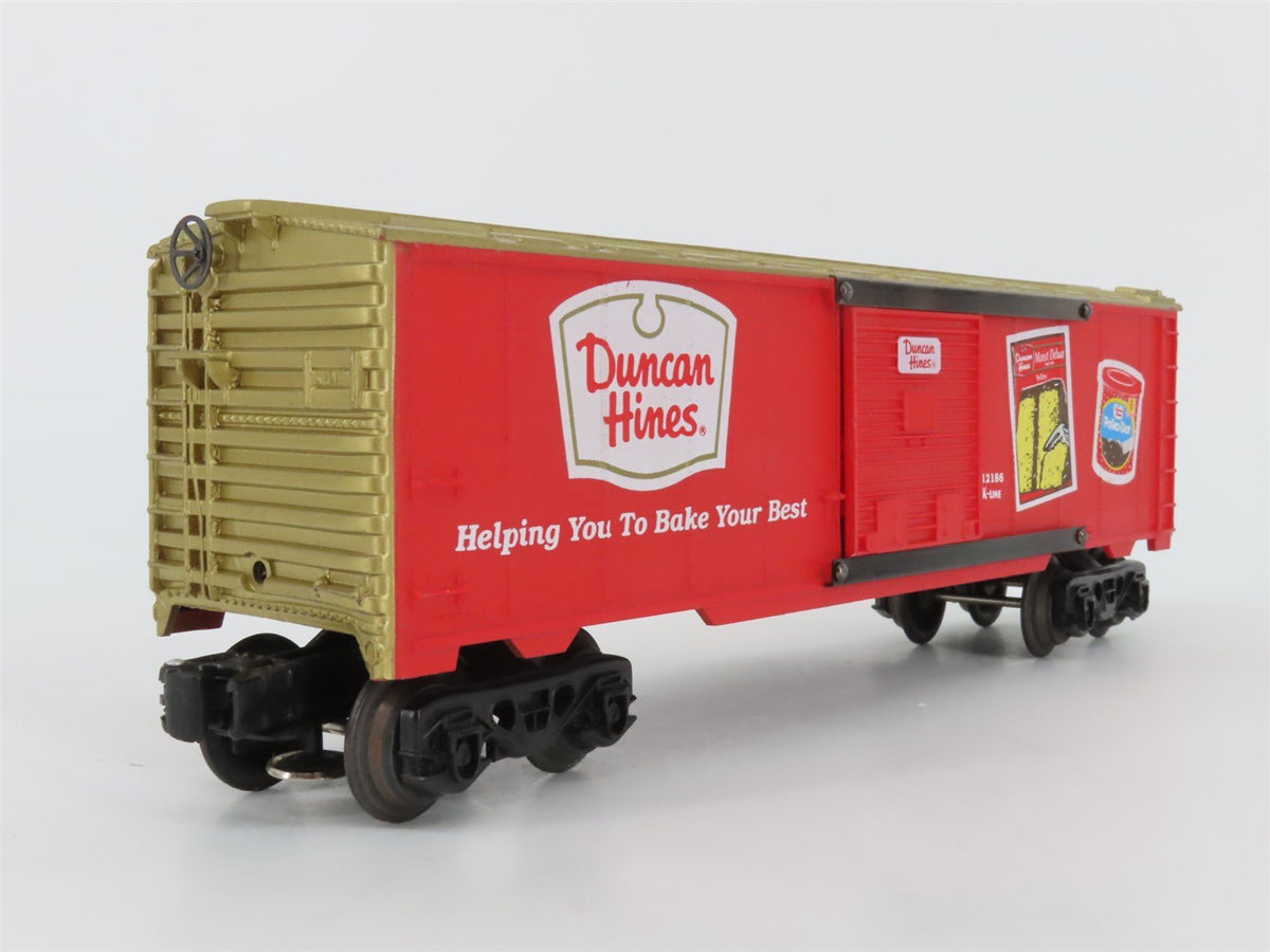 O Gauge 3-Rail K-Line Duncan Hines &quot;Helping You To Bake Your Best&quot; Boxcar 12186