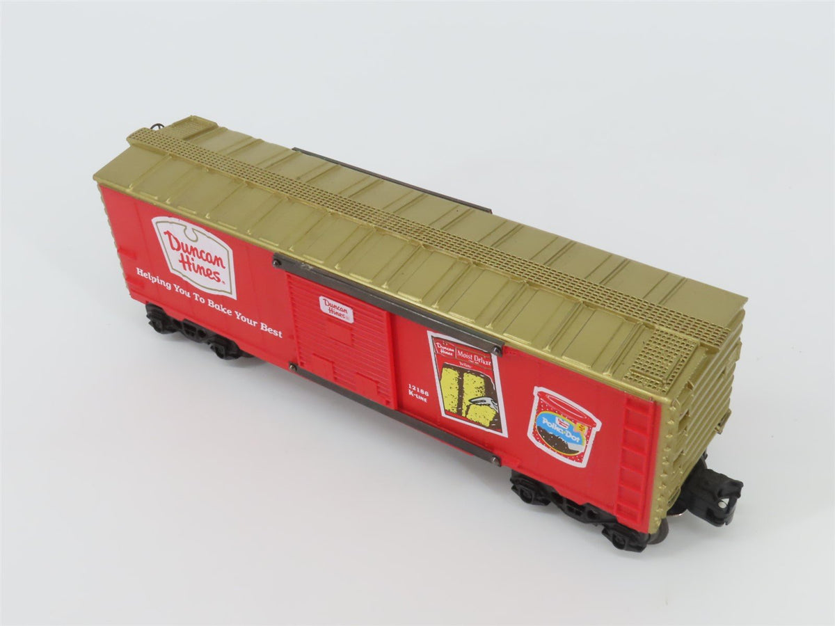 O Gauge 3-Rail K-Line Duncan Hines &quot;Helping You To Bake Your Best&quot; Boxcar 12186