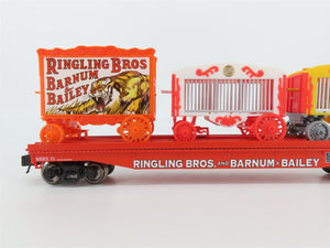 O Gauge 3-Rail K-Line 6-22415 RBBX Ringling Bros Flat Car #75 w/ 3 Circus Wagons