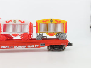 O Gauge 3-Rail K-Line 6-22415 RBBX Ringling Bros Flat Car #75 w/ 3 Circus Wagons