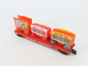 O Gauge 3-Rail K-Line 6-22415 RBBX Ringling Bros Flat Car #75 w/ 3 Circus Wagons