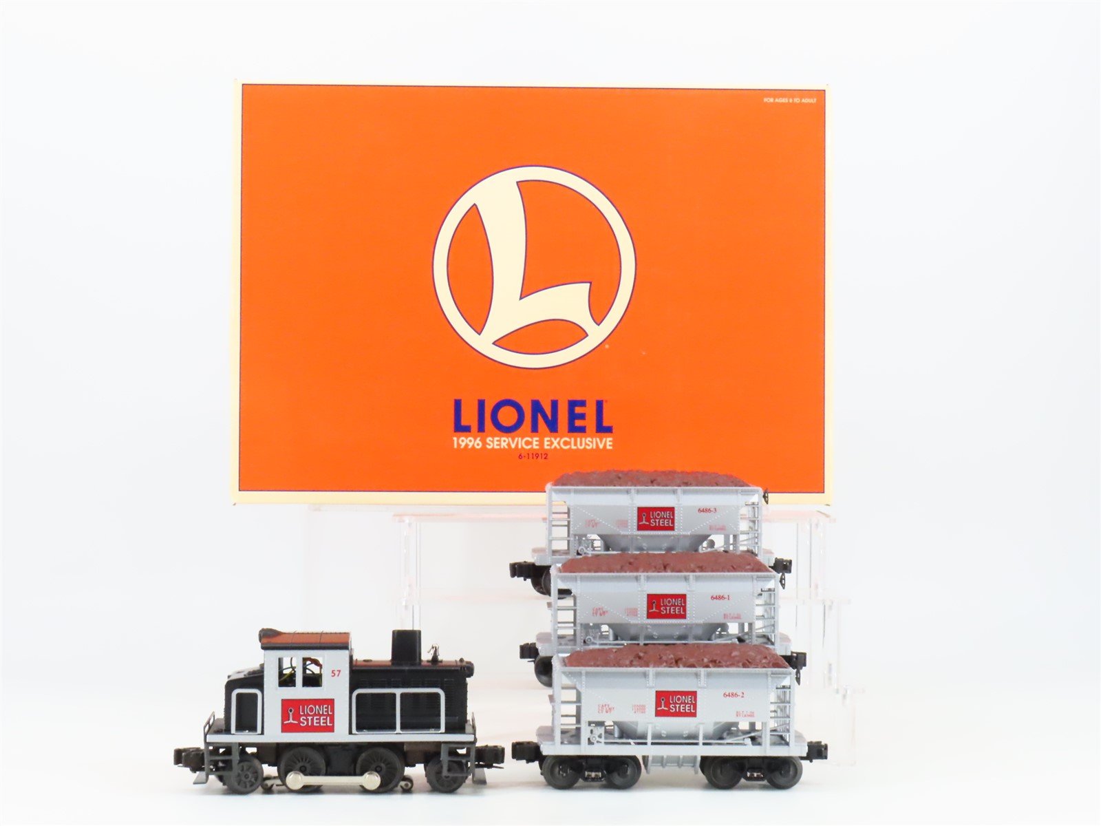 O27 Gauge 3-Rail Lionel 6-11912 Steel Switcher Diesel Freight Set w/ Extra Car