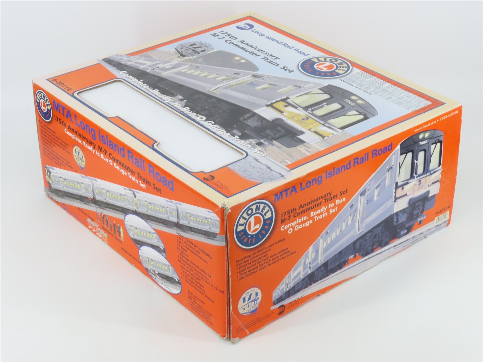 O Gauge 3-Rail Lionel 6-30114 MTA Long Island M-7 Commuter Train Set w/Track