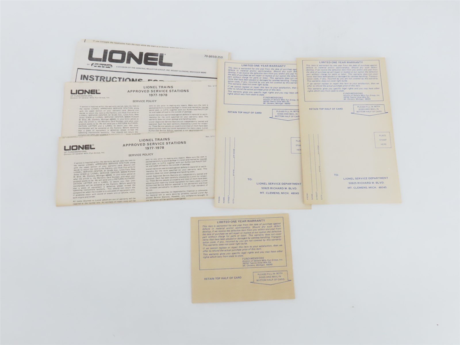 O Gauge 3-Rail Lionel 6-1766 B&O Railway Budd Commuter Train 3-Car Set