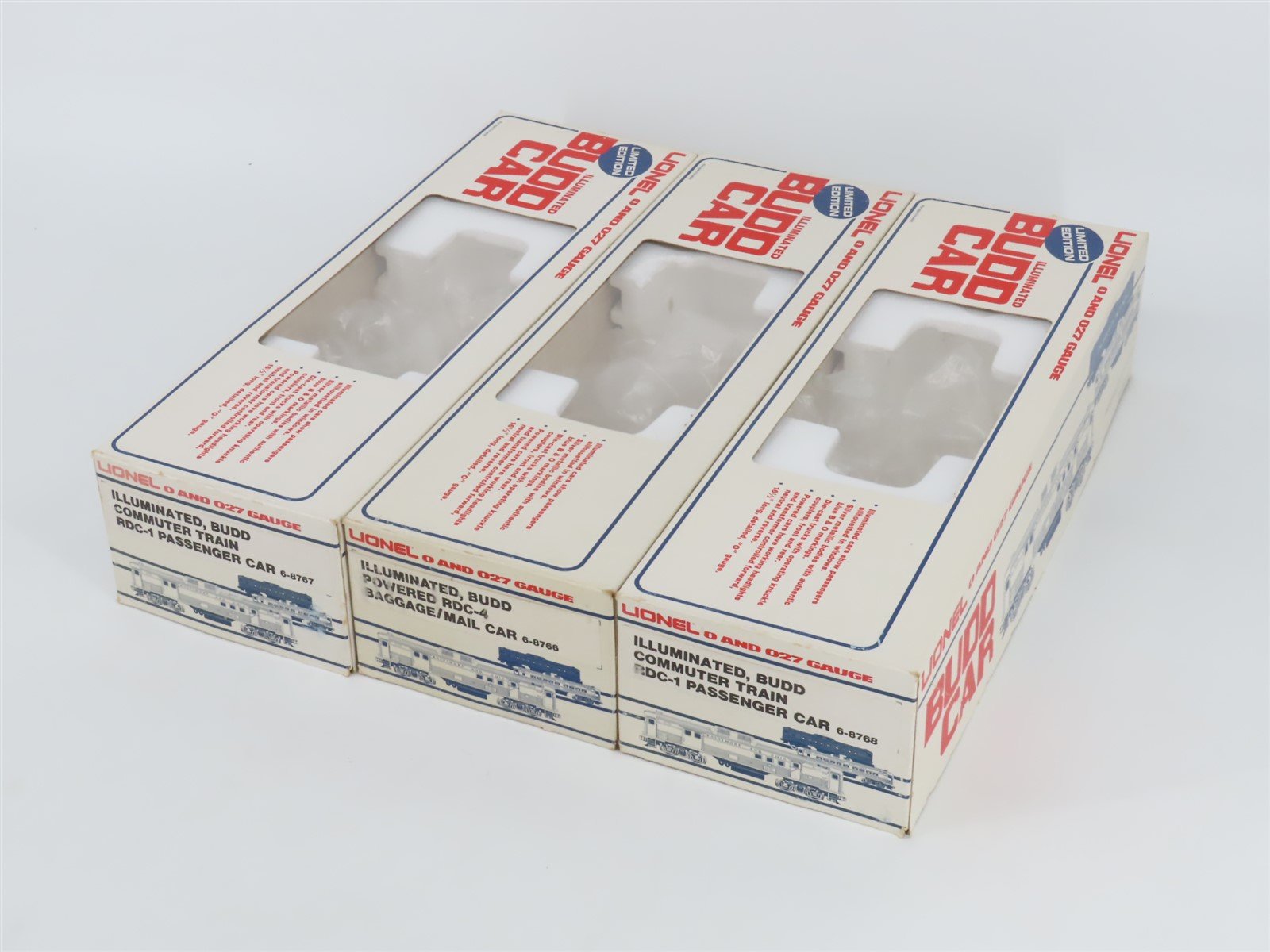 O Gauge 3-Rail Lionel 6-1766 B&O Railway Budd Commuter Train 3-Car Set