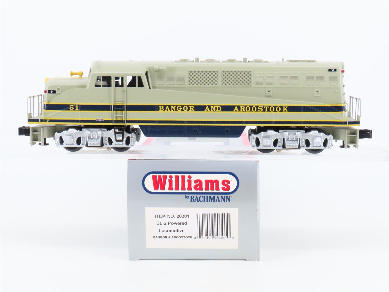 O Gauge 3-Rail Williams 20301 BAR Bangor & Aroostook EMD BL2 Diesel #51