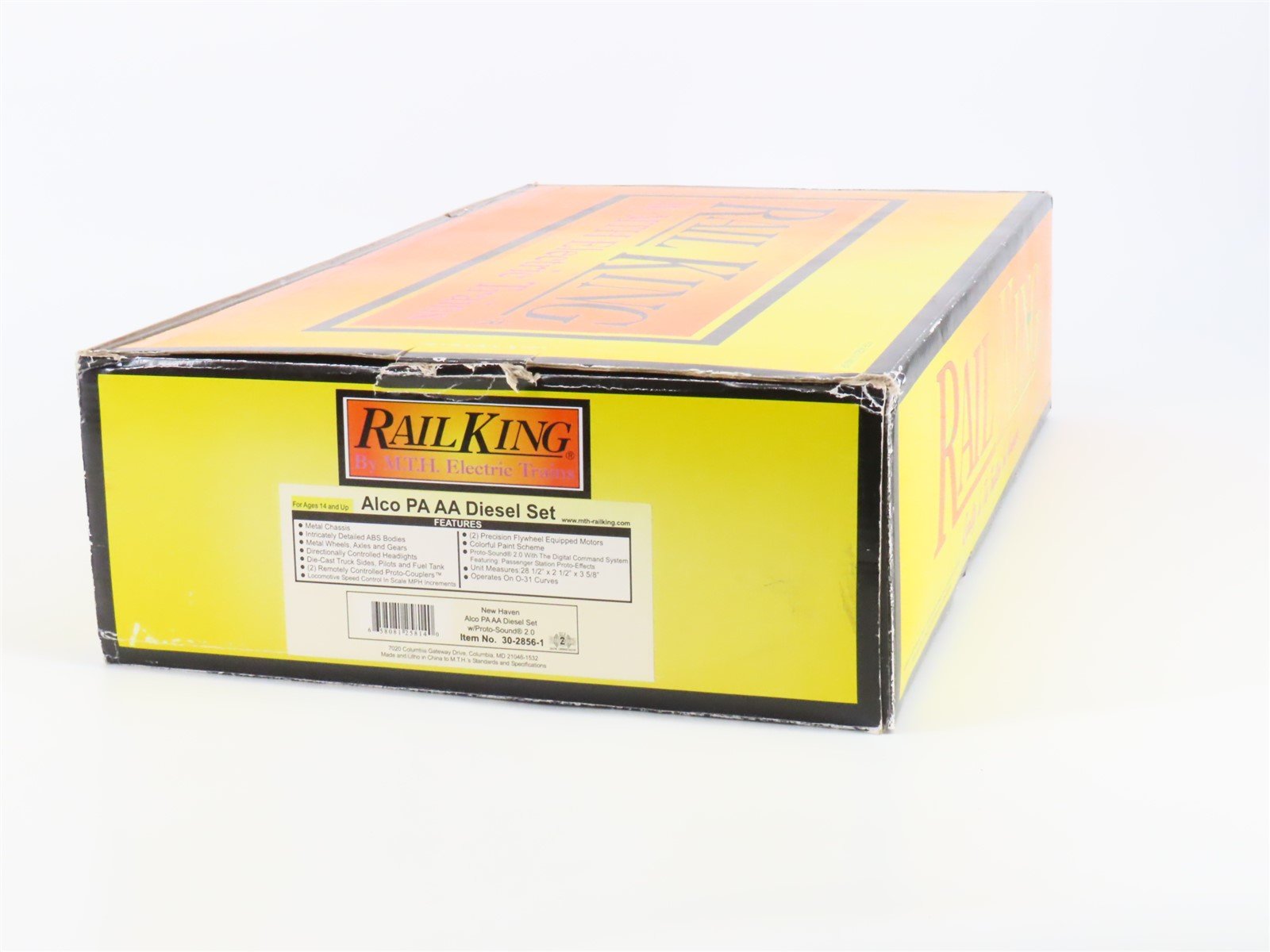 O Gauge 3-Rail MTH RailKing 30-2856-1 NH New Haven PA/A Diesel Set - ProtoSound2