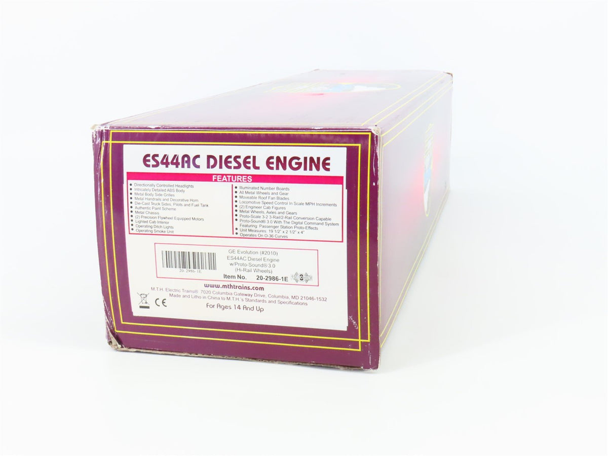 O Gauge 3-Rail MTH 20-2986-1E GE Hybrid ES44AC Diesel #2010 - ProtoSound3