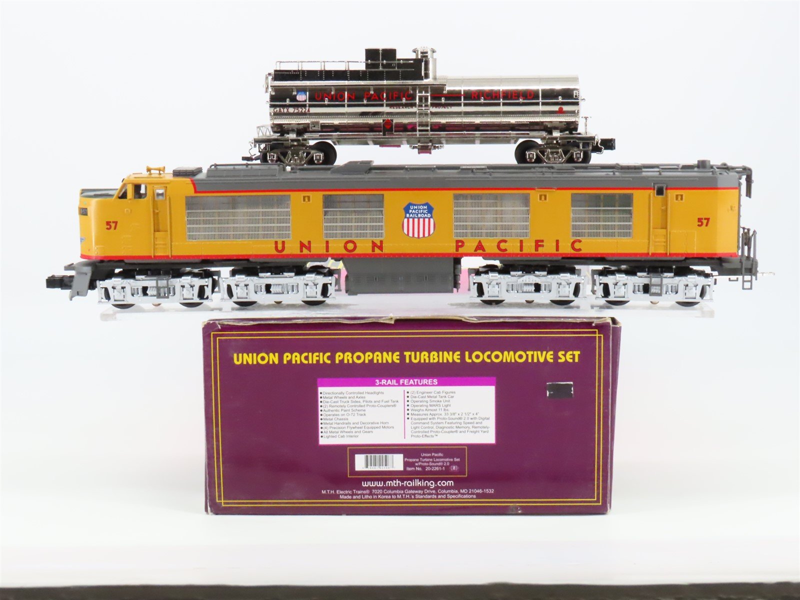 O Gauge 3-Rail MTH 20-2261-1 UP Union Pacific Propane Turbine #57 - ProtoSound2