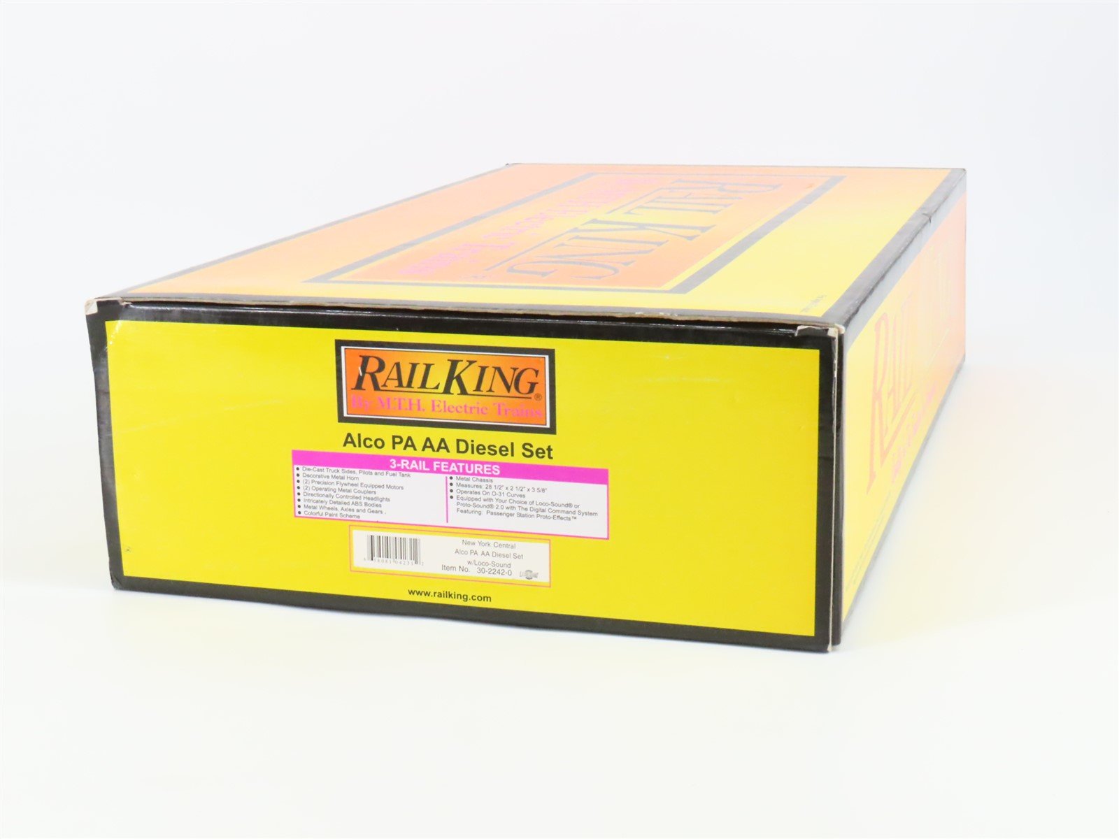 O Gauge 3-Rail MTH RailKing 30-2242-0 NYC ALCO PA/A Diesel Set w/ Loco-Sound