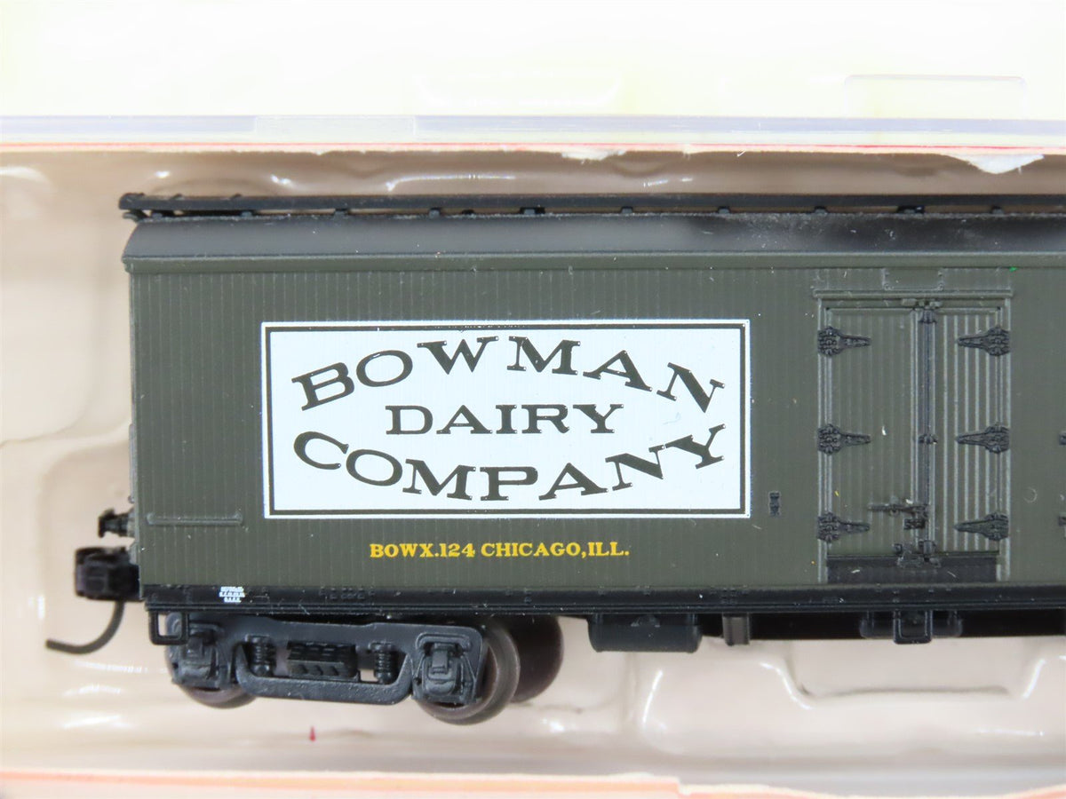 N Scale Athearn 23617 BOWX Bowman Dairy Company 40&#39; Wood Milk Car #124