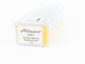N Scale Athearn 23617 BOWX Bowman Dairy Company 40' Wood Milk Car #124