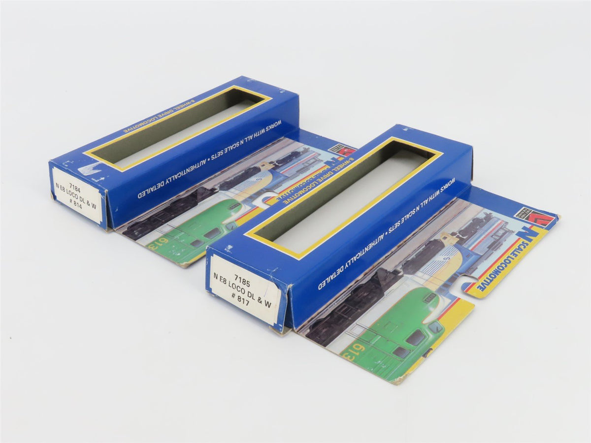 N Scale Life-Like 7184/7185 DL&amp;W Lackawanna EMD E8A/A Diesel Locomotive Set