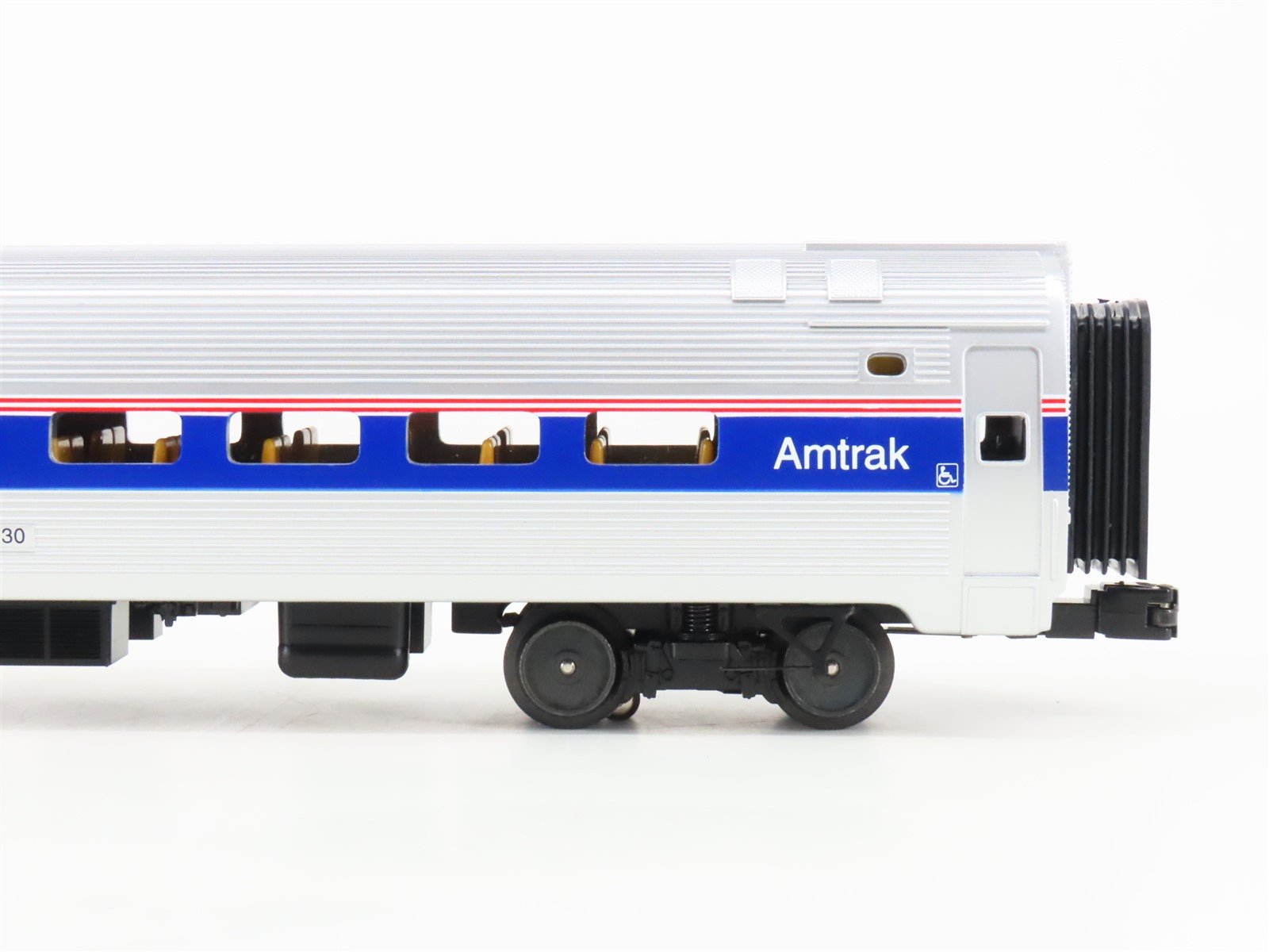 O Gauge 3-Rail MTH Rail King 30-6520 Amtrak Coach/Diner Passenger 2-Car Set