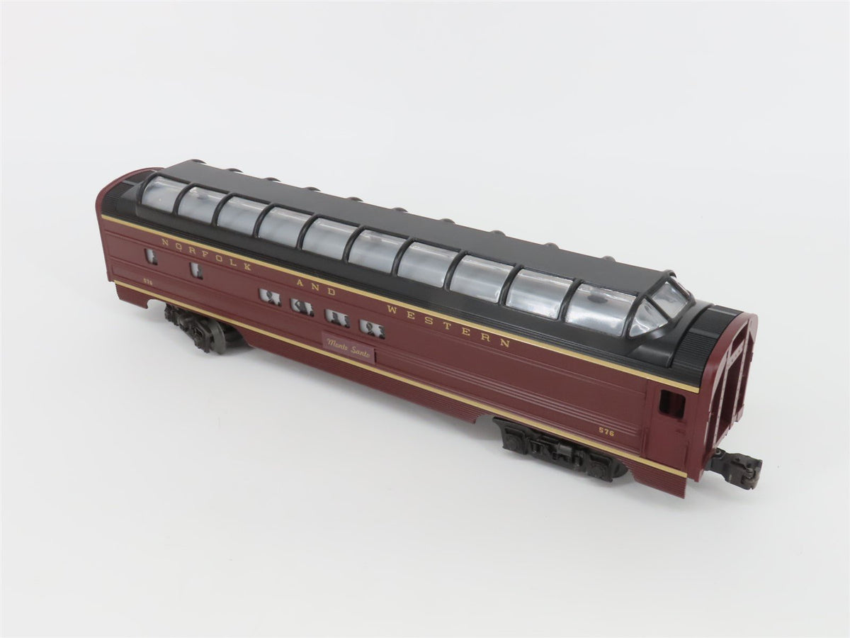 O Gauge 3-Rail Lionel 6-19108 N&amp;W Norfolk &amp; Western Full Vista Dome Passenger