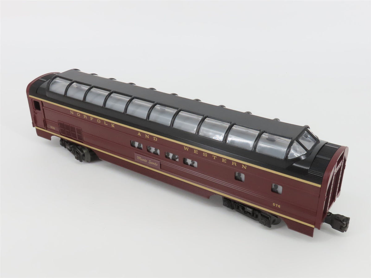 O Gauge 3-Rail Lionel 6-19108 N&amp;W Norfolk &amp; Western Full Vista Dome Passenger