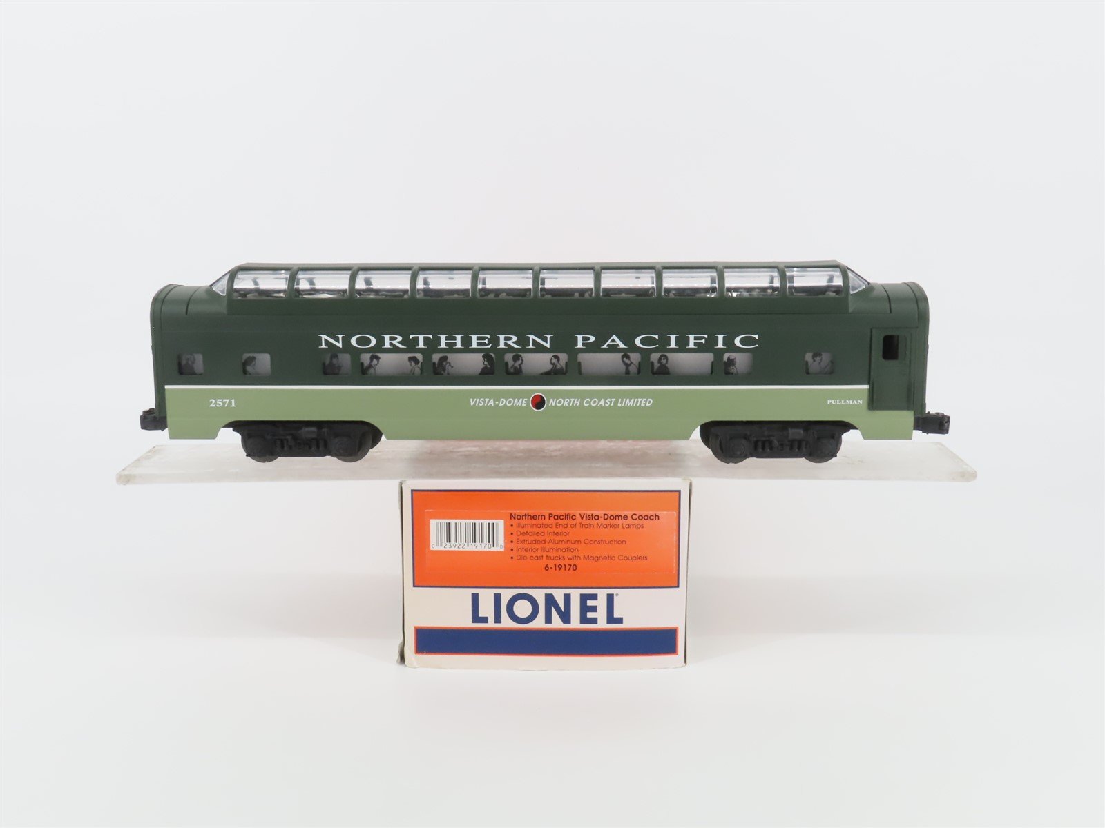 O Gauge 3-Rail Lionel 6-19170 NP Northern Pacific Vista Dome Coach Passenger