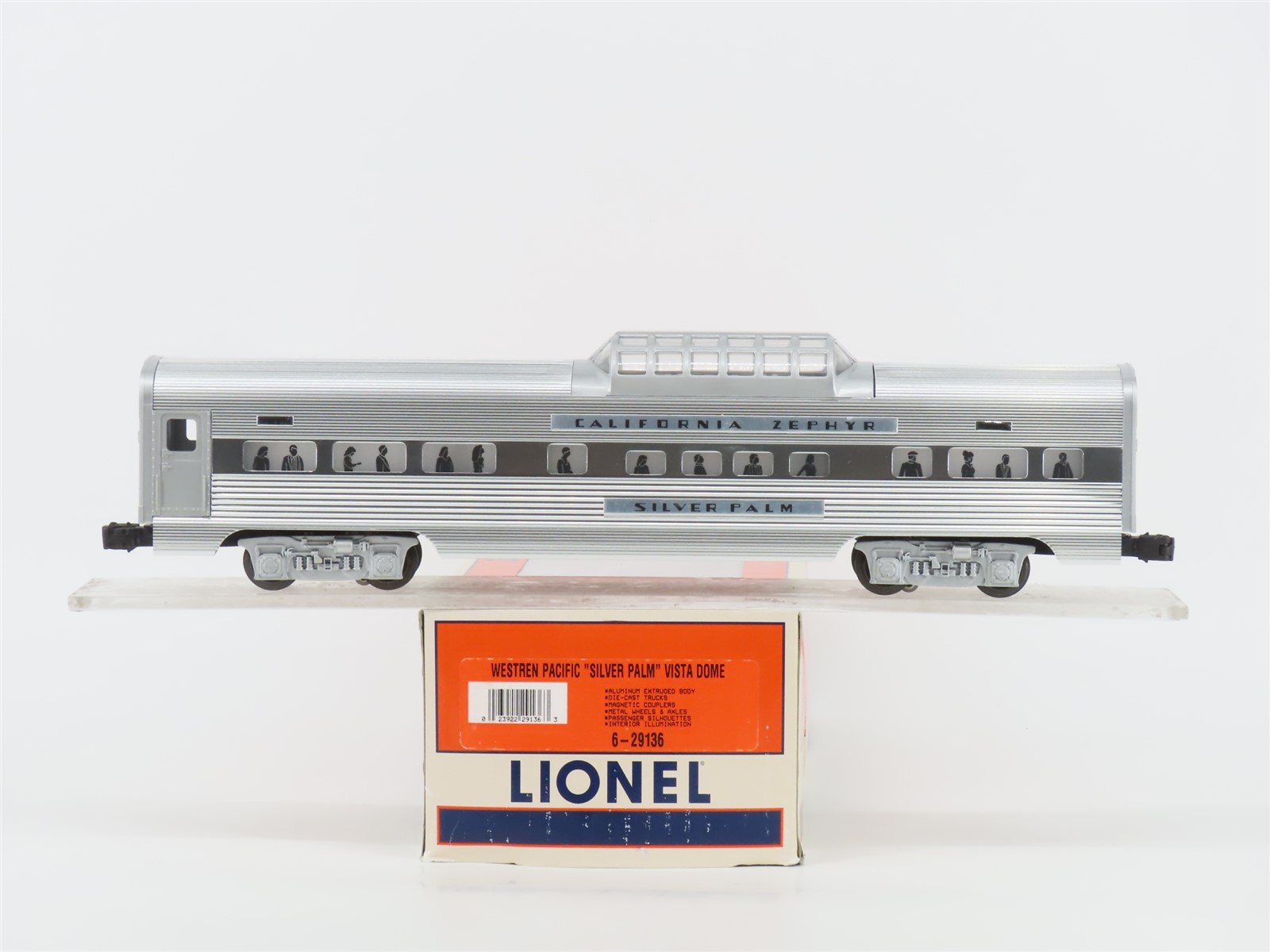 O Gauge 3-Rail Lionel 6-29136 WP California Zephyr Vista Dome Passenger