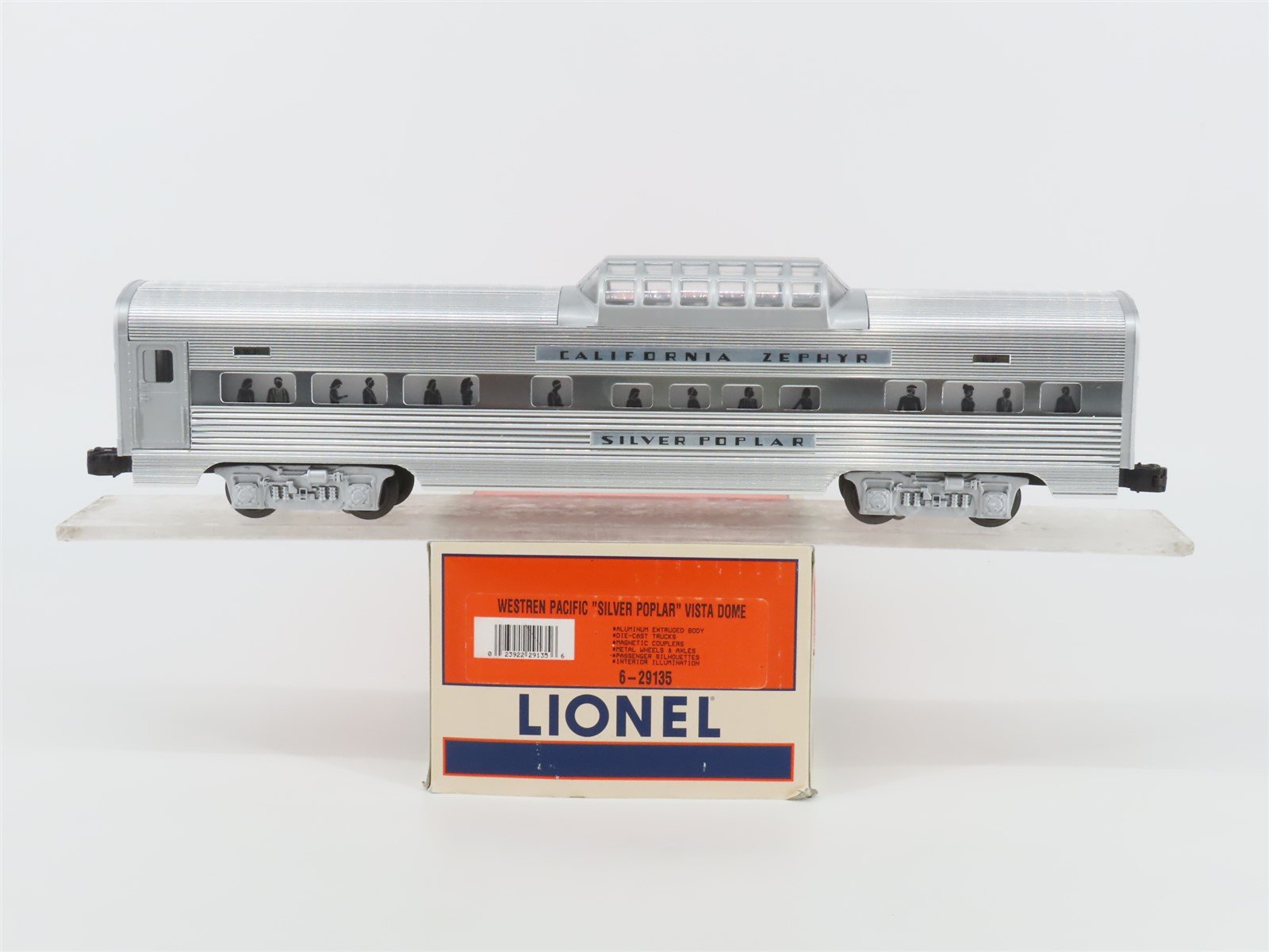 O Gauge 3-Rail Lionel 6-29135 WP California Zephyr Vista Dome Passenger Car