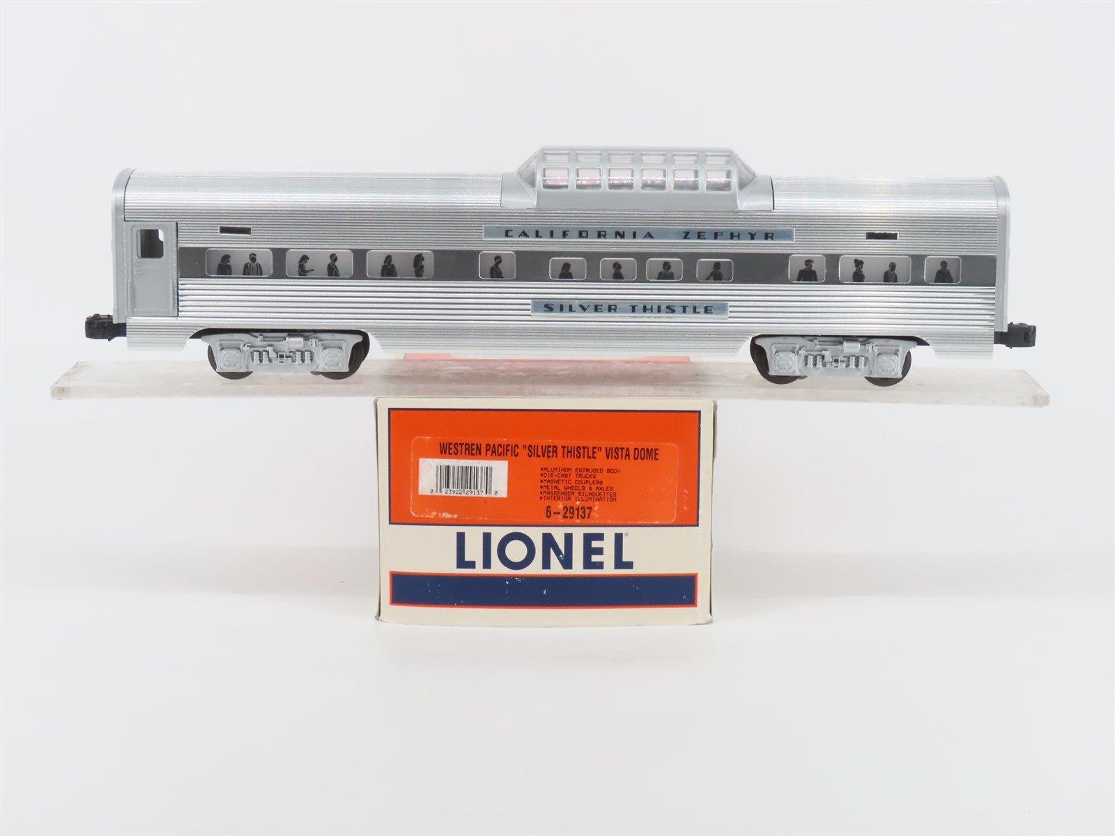 O Gauge 3-Rail Lionel 6-29137 WP California Zephyr Vista Dome Passenger Car