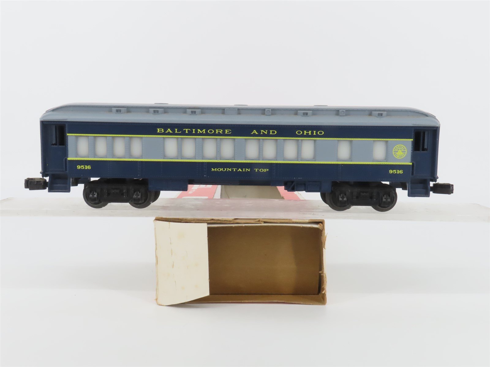 O Gauge 3-Rail Lionel 6-9516 B&O Mountain Top Coach Passenger Car #9516