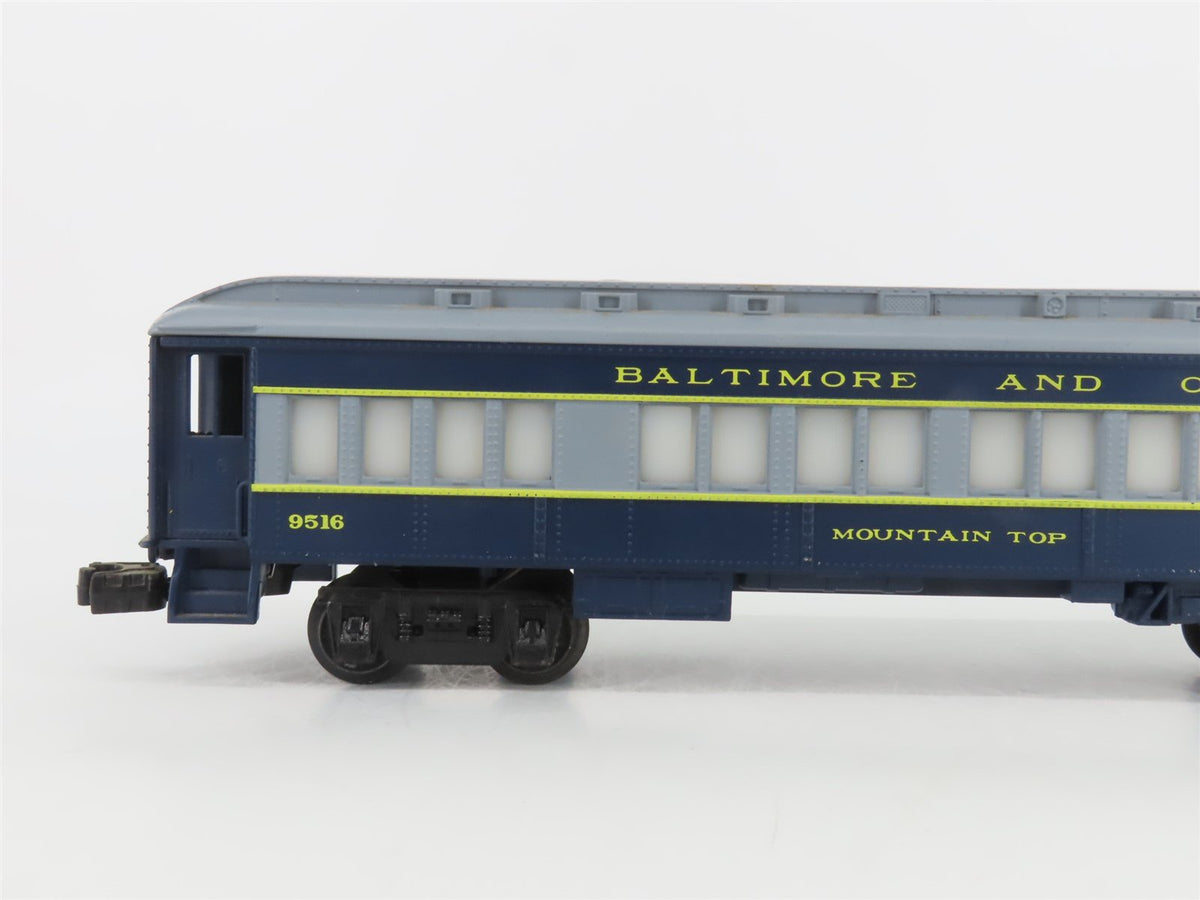 O Gauge 3-Rail Lionel 6-9516 B&amp;O Mountain Top Coach Passenger Car #9516