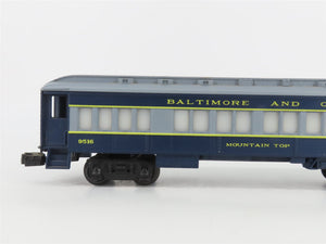 O Gauge 3-Rail Lionel 6-9516 B&O Mountain Top Coach Passenger Car #9516