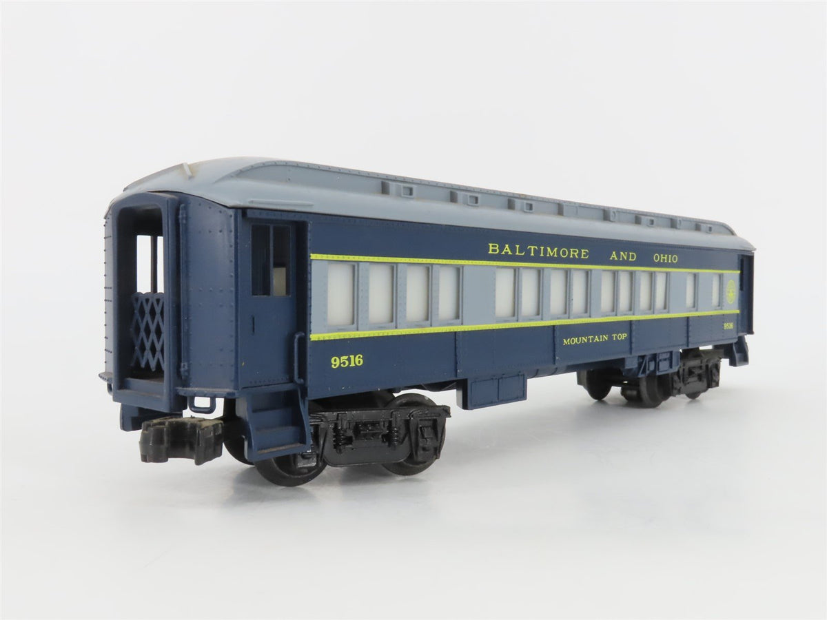 O Gauge 3-Rail Lionel 6-9516 B&amp;O Mountain Top Coach Passenger Car #9516