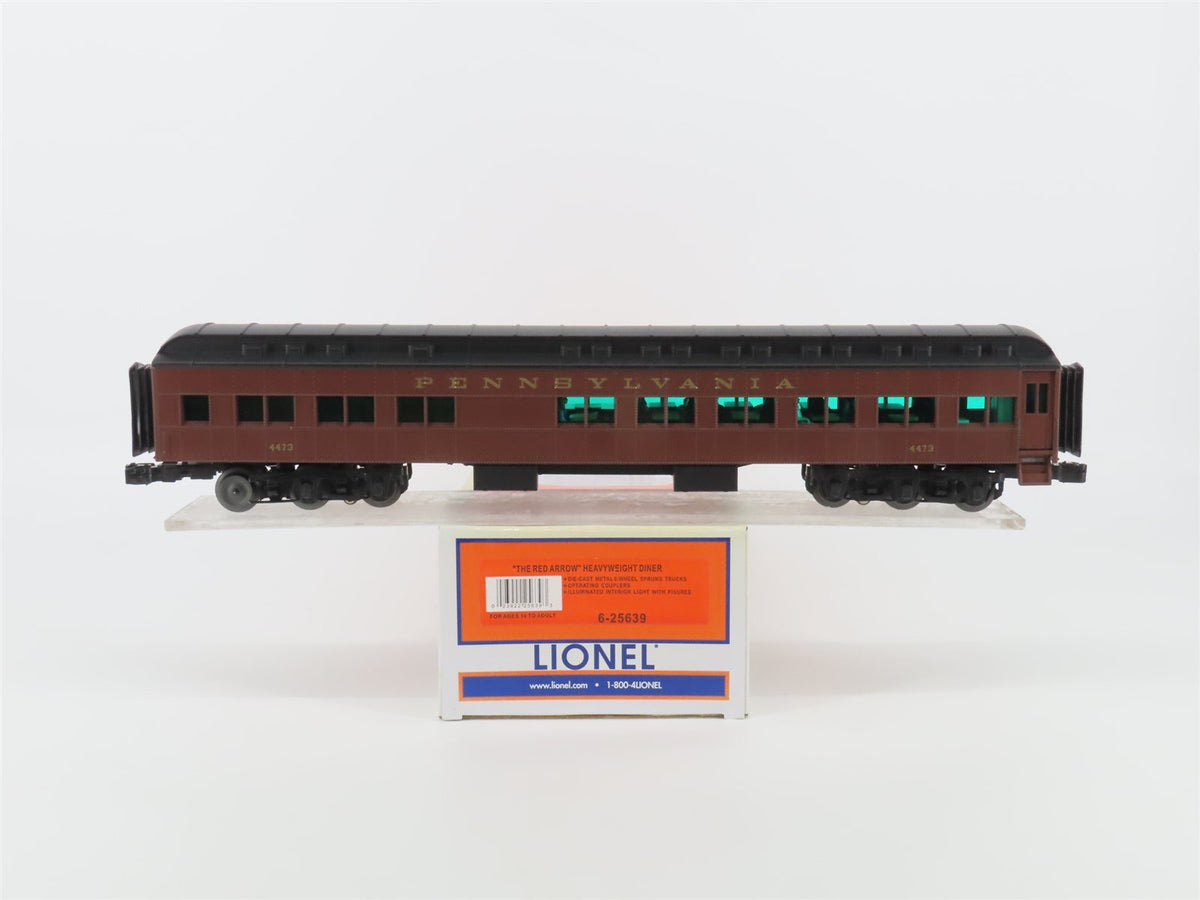 O Gauge 3-Rail Lionel 6-25639 PRR Heavyweight &quot;The Red Arrow&quot; Diner Passenger