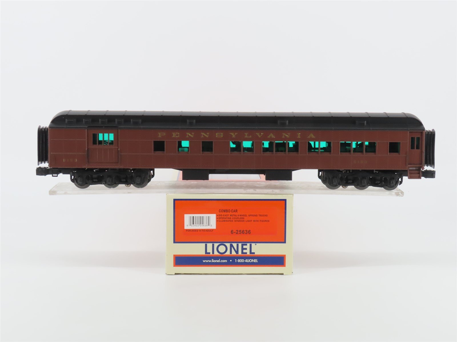 O Gauge 3-Rail Lionel 6-25636 PRR Pennsylvania Combo Passenger Car #5153