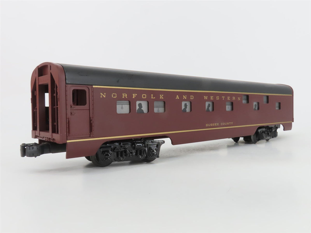 O Gauge 3-Rail Lionel 6-19151 N&amp;W Sussex County Duplex Roomette Passenger