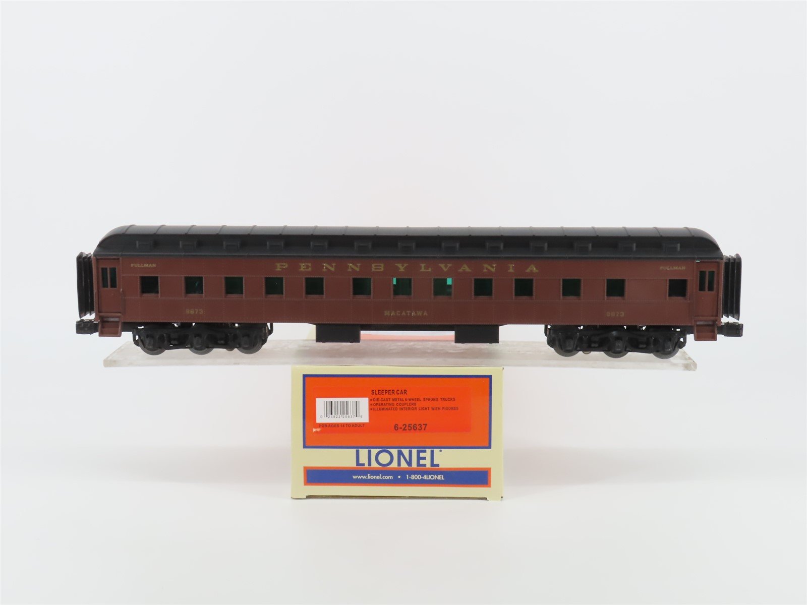 O Gauge 3-Rail Lionel 6-25637 PRR Pullman Macatawa Sleeper Passenger Car #8673