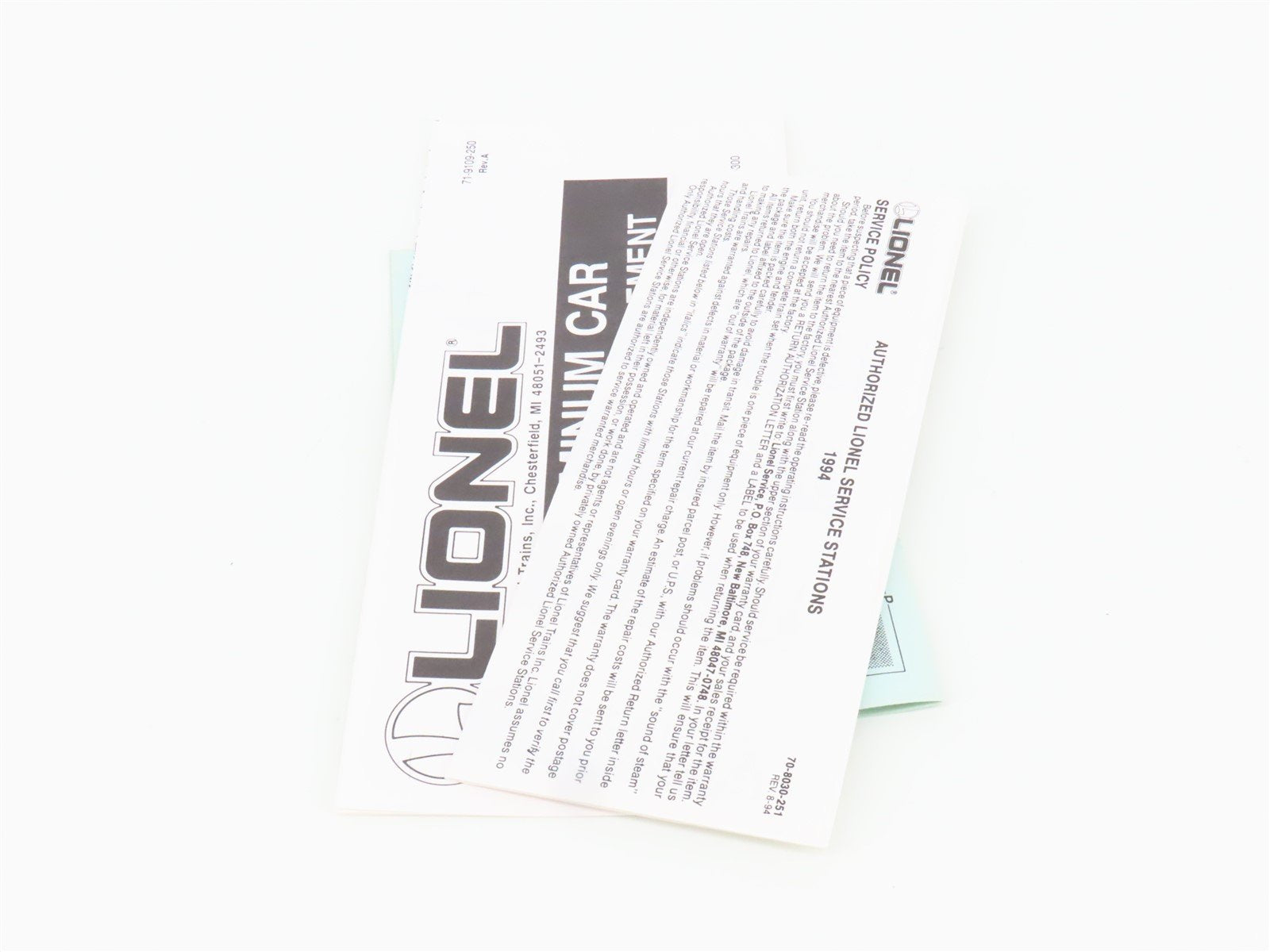 O Gauge 3-Rail Lionel 6-19141 NW The Powhatan Arrow Diner Passenger Car #495