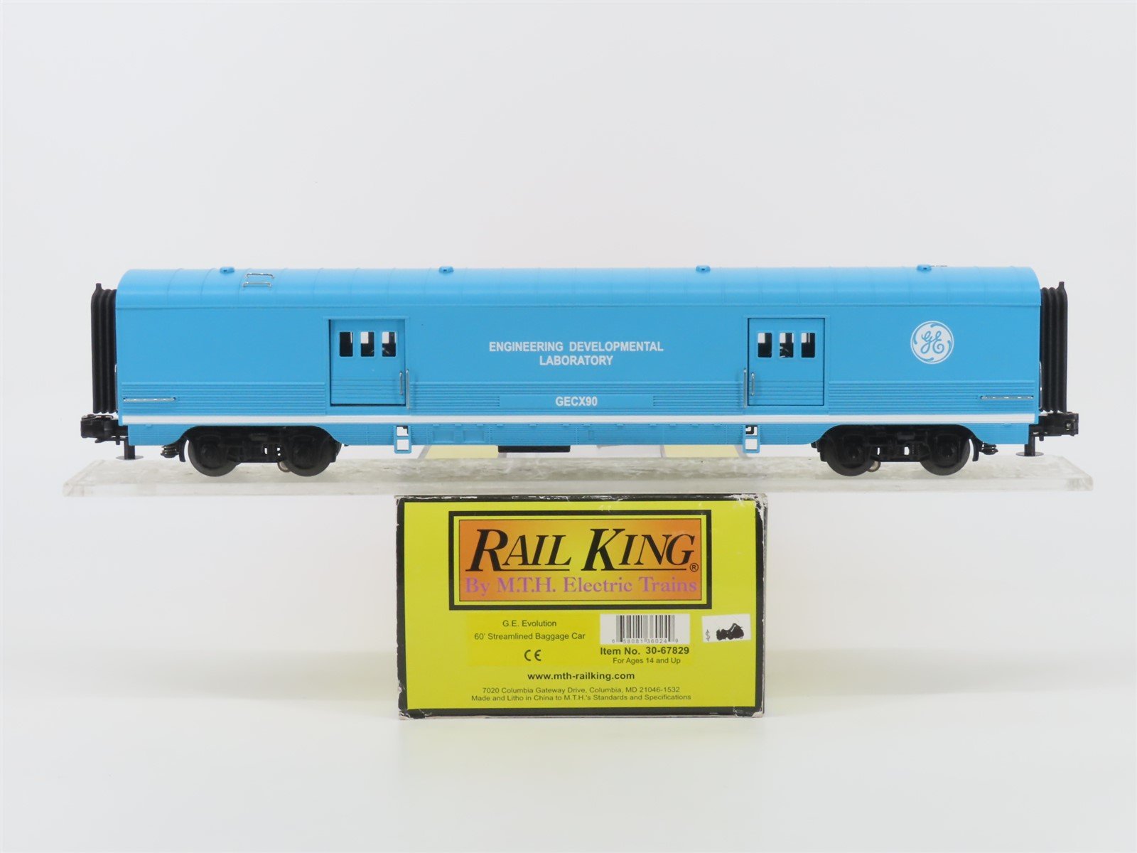 O Gauge 3-Rail MTH Rail King 30-67829 GECX GE Evolution 60' Baggage Passenger 90